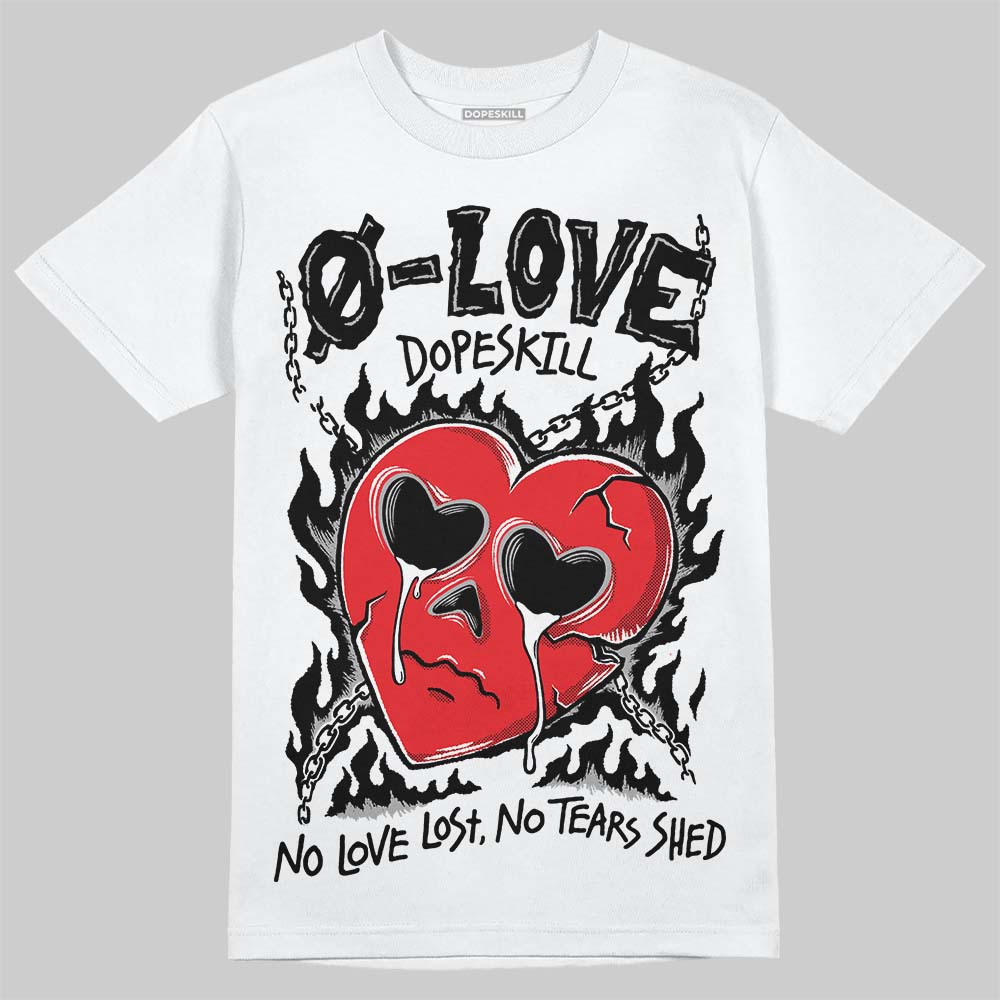 White Thunder 4s DopeSkill T-Shirt Crying Heart Graphic