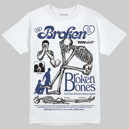 Rare Air Deep Royal Blue 1s DopeSkill T-Shirt Broken Bones Graphic