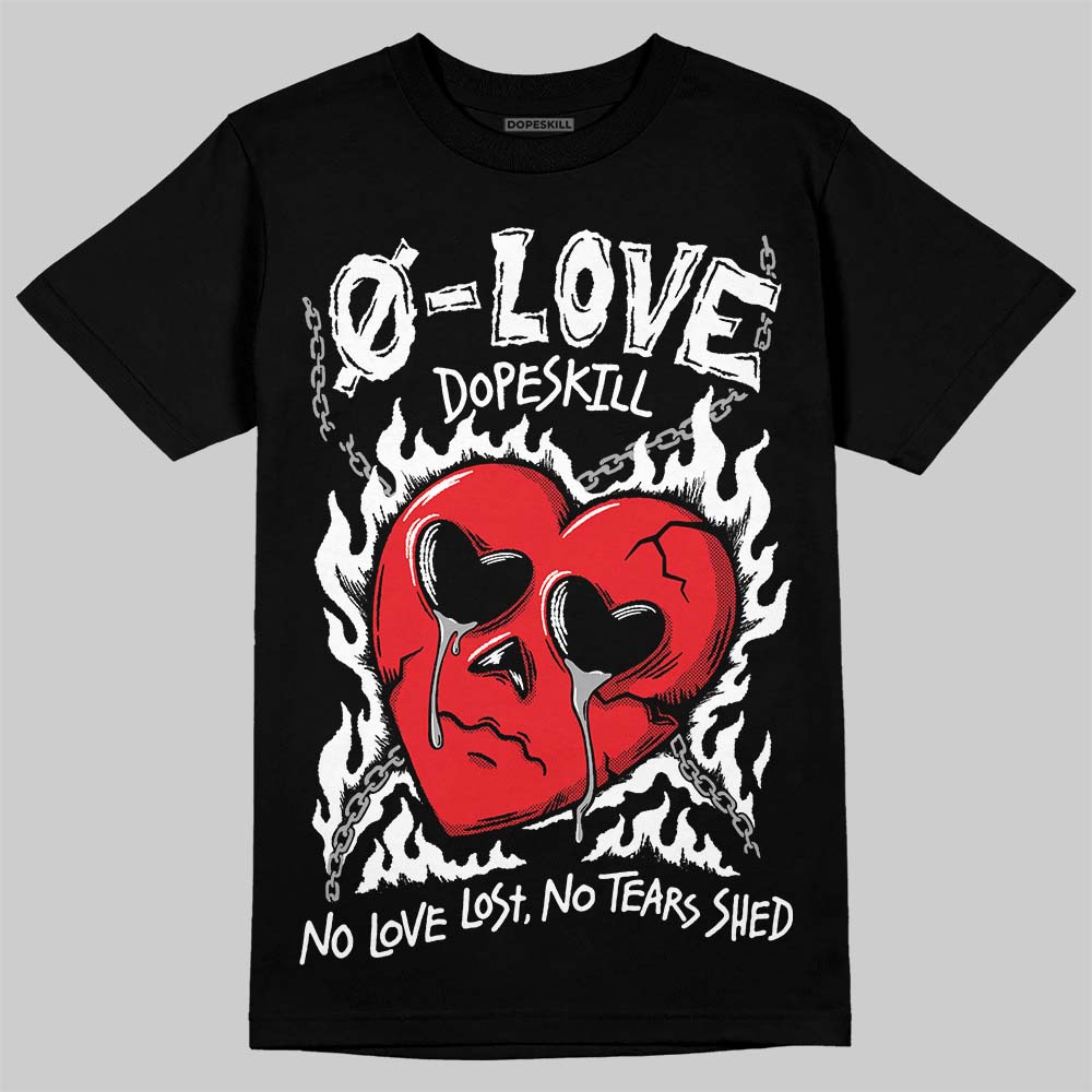 White Thunder 4s DopeSkill T-Shirt Crying Heart Graphic