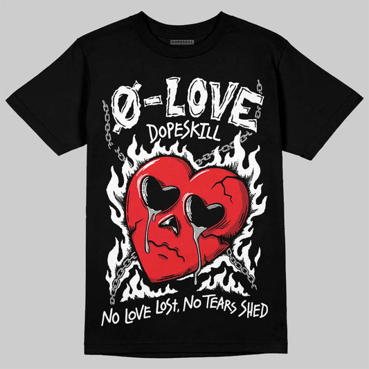 White Thunder 4s DopeSkill T-Shirt Crying Heart Graphic