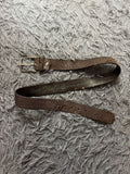 00s Vintage Italian Real Leather Textured Belt Brave Heart