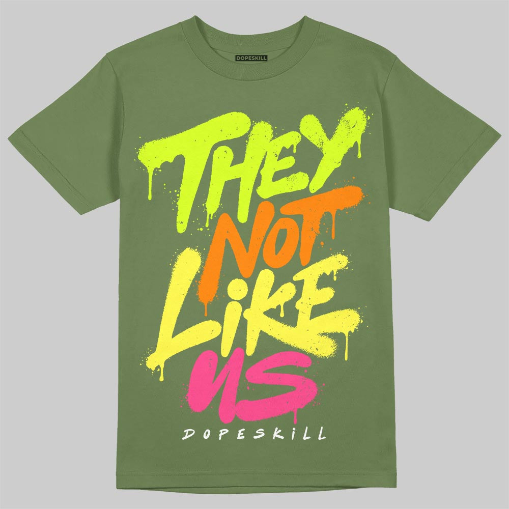 Olive Collection DopeSkill T-Shirt They Not Like Us Graphic