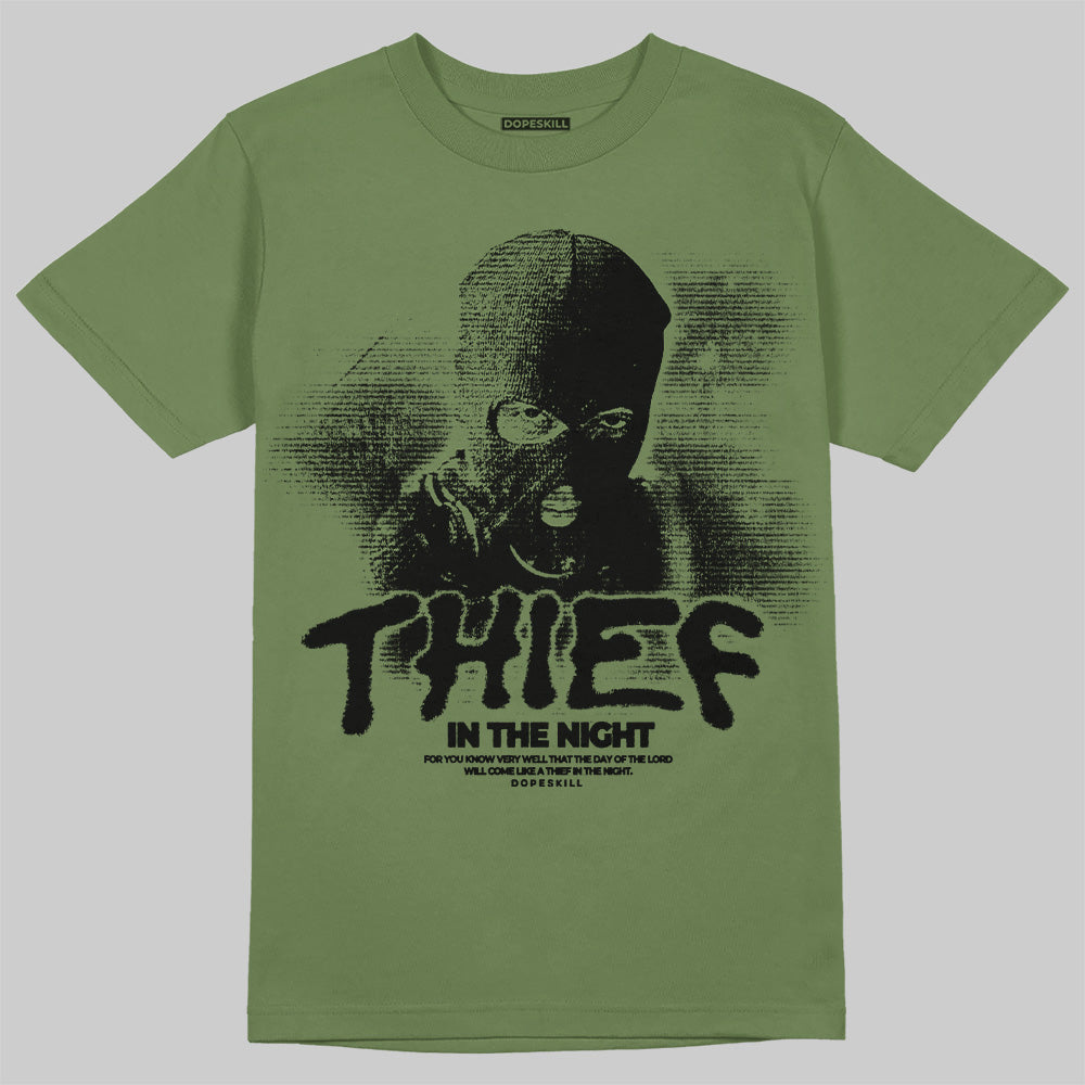 Olive Collection DopeSkill T-Shirt Thief In The Night Graphic