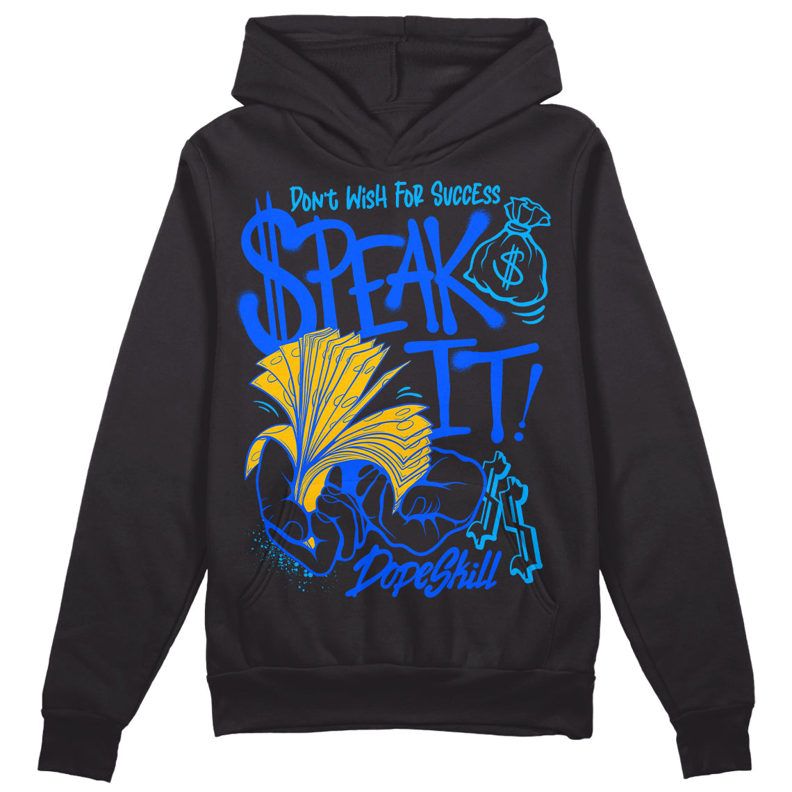 Royal Blue Collection DopeSkill Hoodie Sweatshirt Speak It Graphic