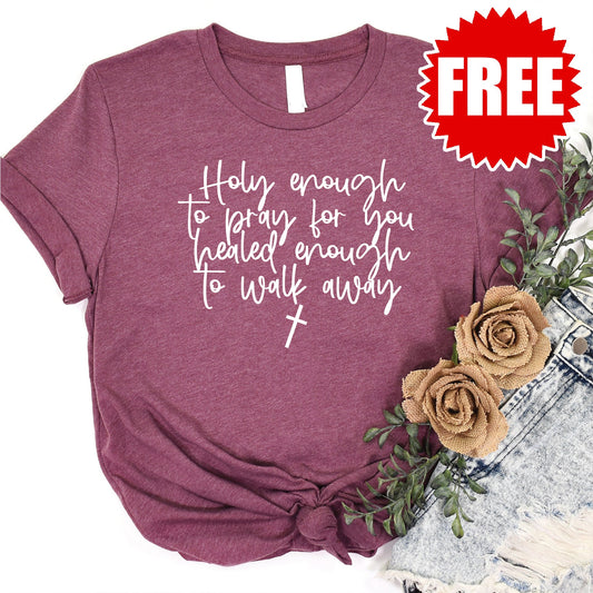 Holy Tee - Heather Burgundy - 0