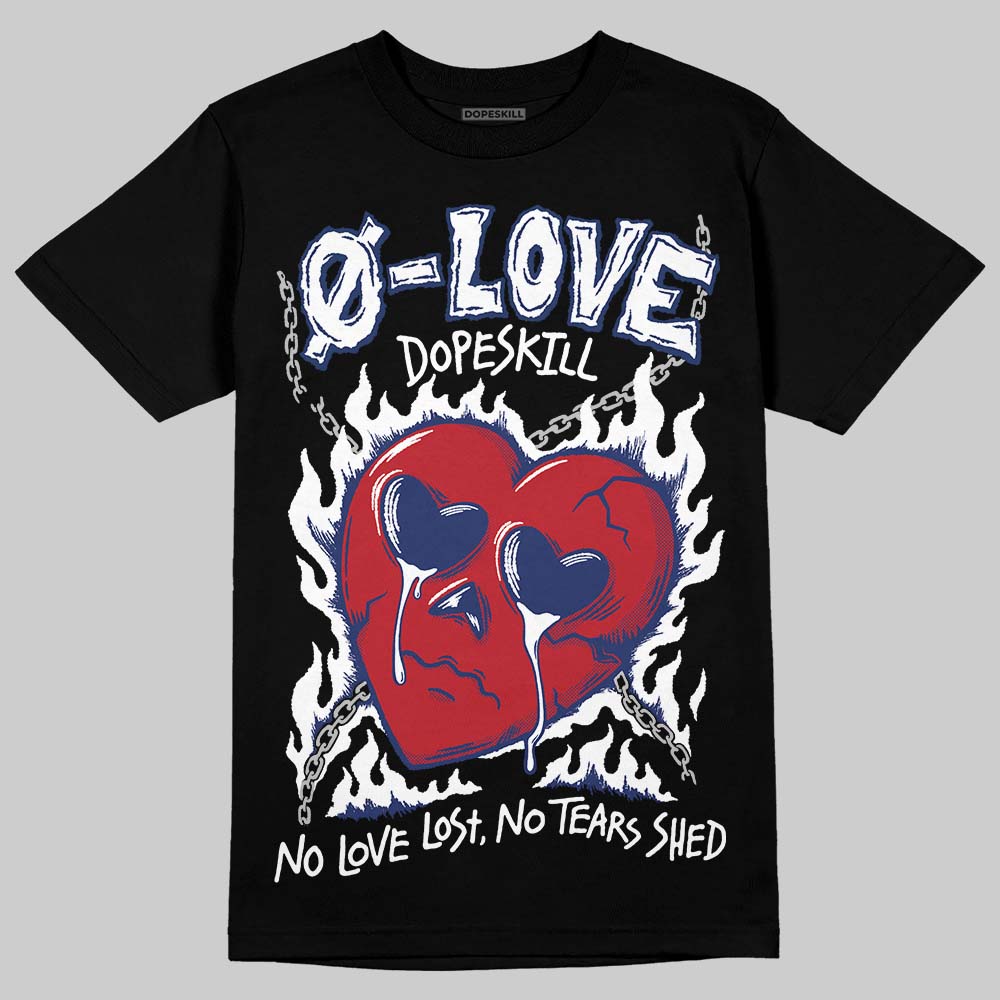 Rare Air Deep Royal Blue 1s DopeSkill T-Shirt Crying Heart Graphic