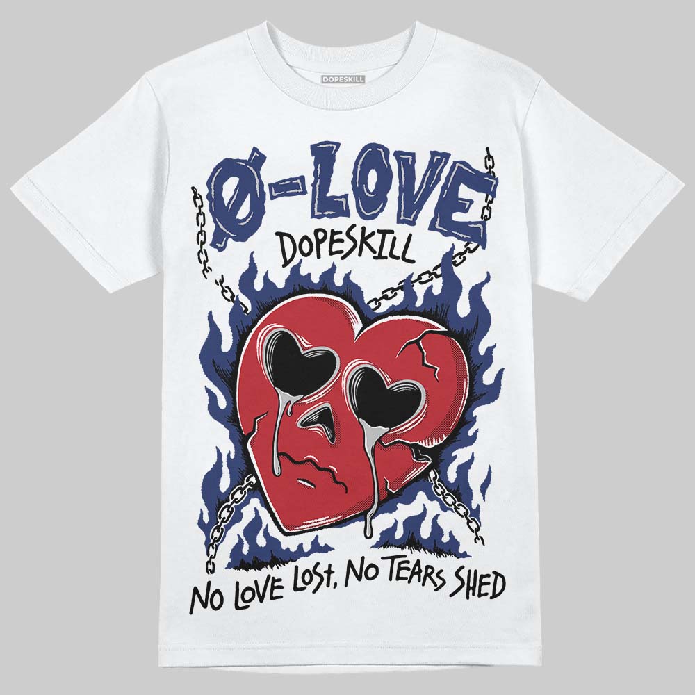 Rare Air Deep Royal Blue 1s DopeSkill T-Shirt Crying Heart Graphic