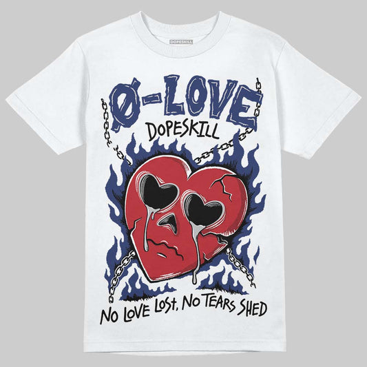 Rare Air Deep Royal Blue 1s DopeSkill T-Shirt Crying Heart Graphic