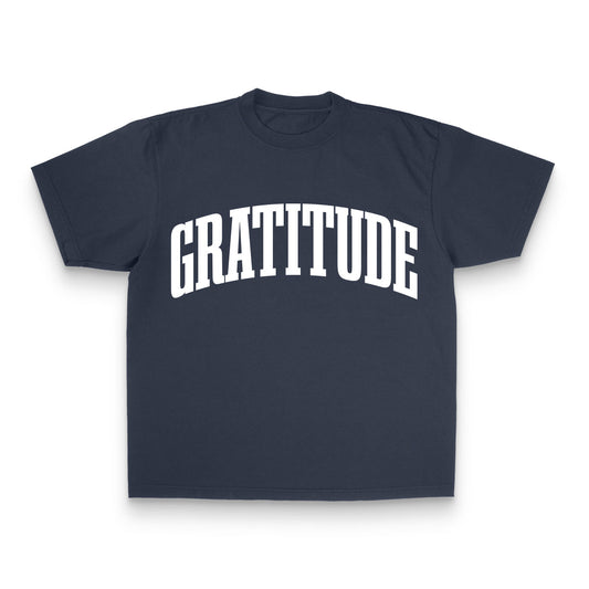 Collegiate Gratitude Tee - Dark Navy Style001