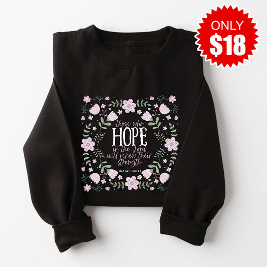 Hope In The Lord Sweatshirt - Black - 18