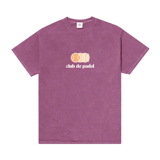 Club de Padel 'Vibora' Vintage Washed Tee - Burgundy