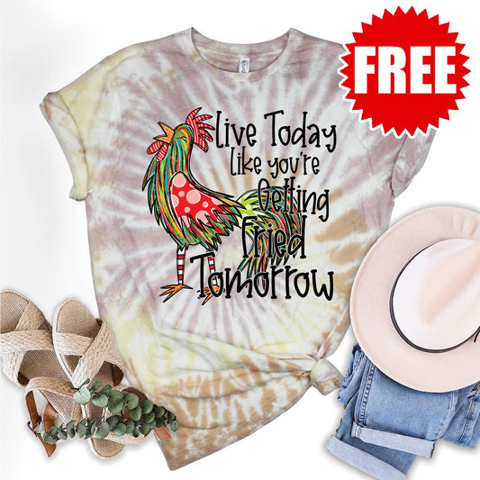 Fried Tomorrow Tee - Tie Dye Canyon - 0
