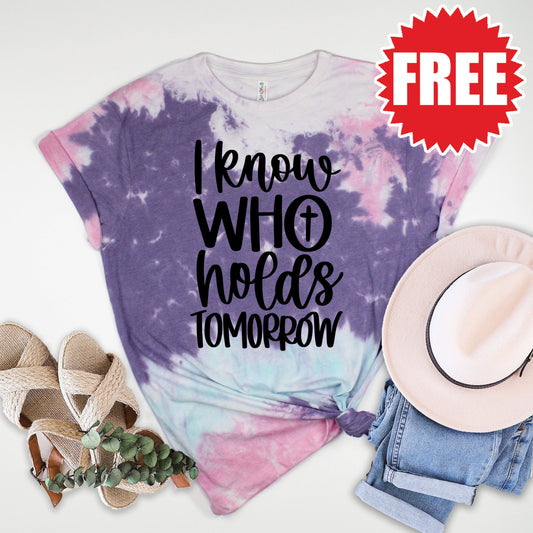 I Know Who Holds Tomorrow Tee - Cotton Candy Tie Dye - 0