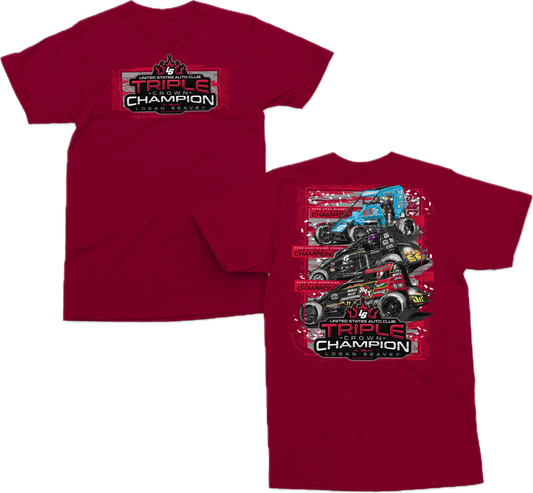 Triple Crown Champion Kids T Shirt - Red