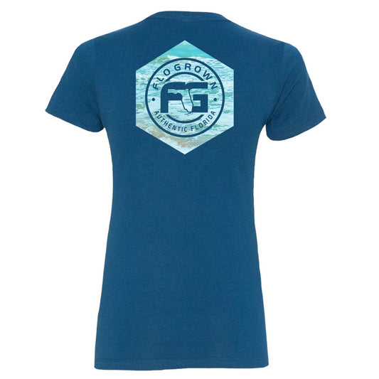 Hexagon Stamp Fitted Women's Tee