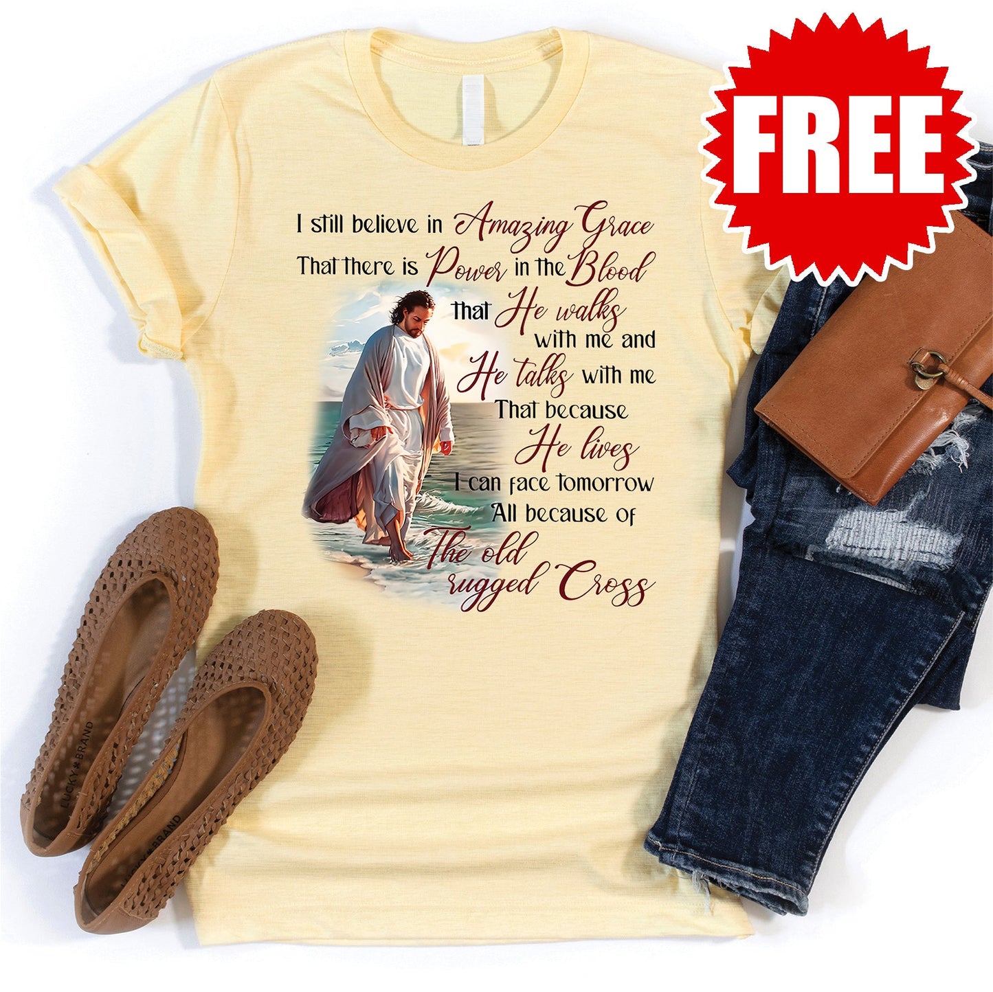 I Still Believe Tee - Heather French Vanilla - 0 Style001