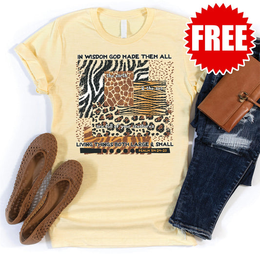 All Gods Creatures Tee - Heather French Vanilla - 0 Style001