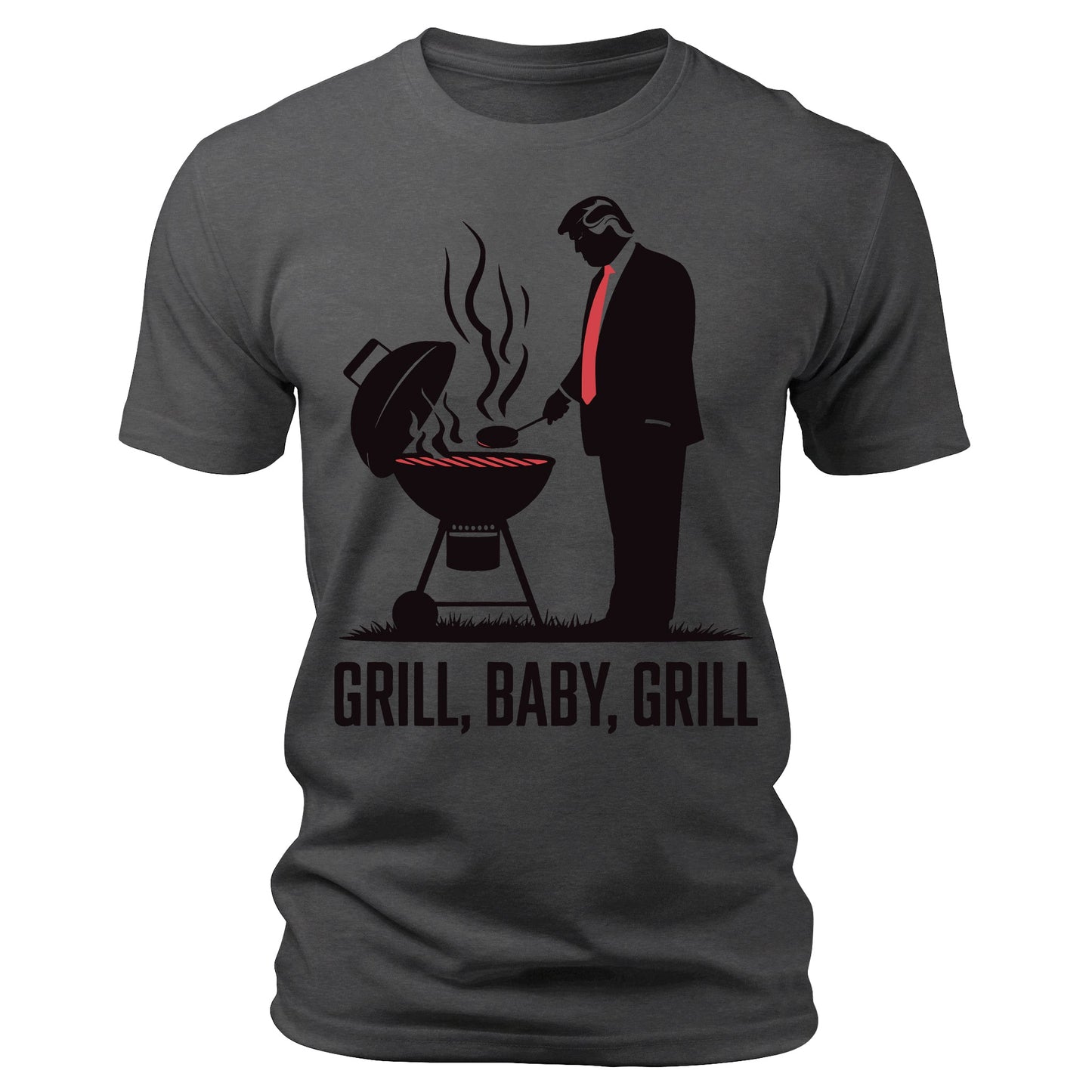 Grill Baby Grill Funny Trump Silhouette 4th of July T-Shirt