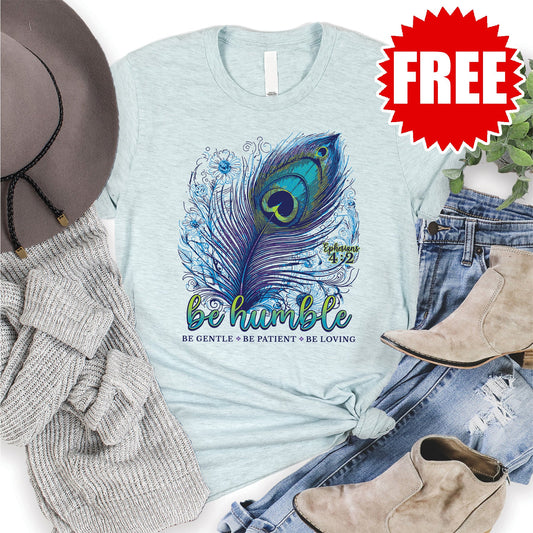 Humble Peacock Tee - Heather Ice Blue - 0