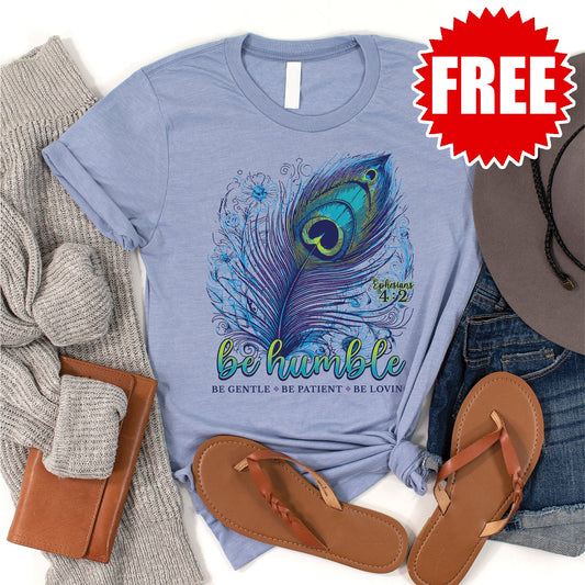 Humble Peacock Tee - Heather Blue - 0