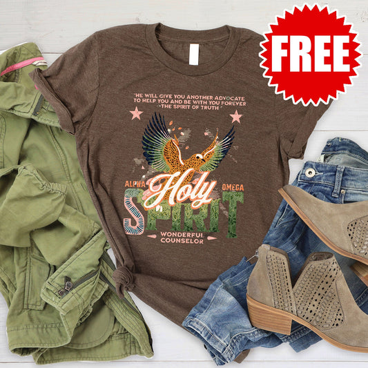 Holy Spirit Tee - Heather Brown - 0
