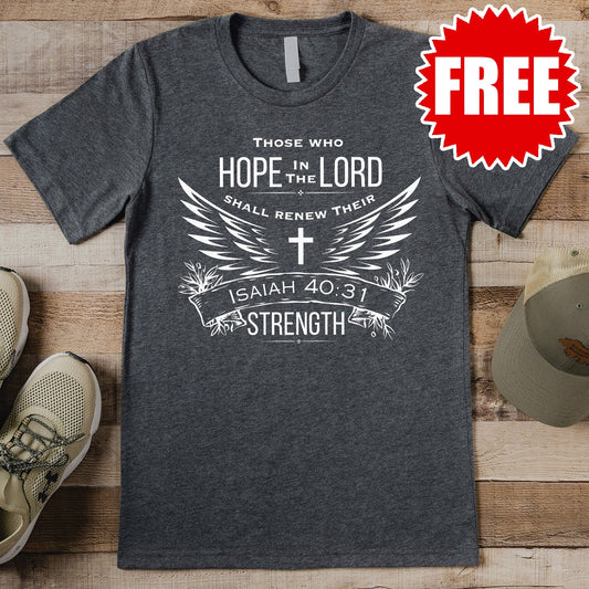 Hope in the Lord Tee - Heather Charcoal - 0