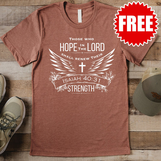 Hope in the Lord Tee - Heather Chestnut - 0