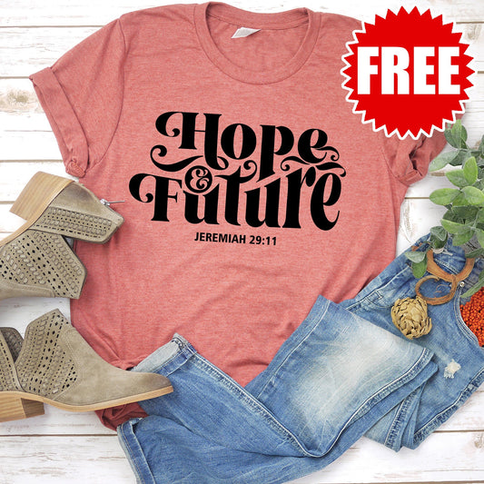 Hope and Future Tee - Heather Clay Style001