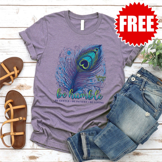 Humble Peacock Tee - Heather Deep Purple - 0