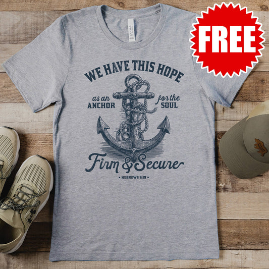 Hope Anchor Tee - Heather Grey - 0