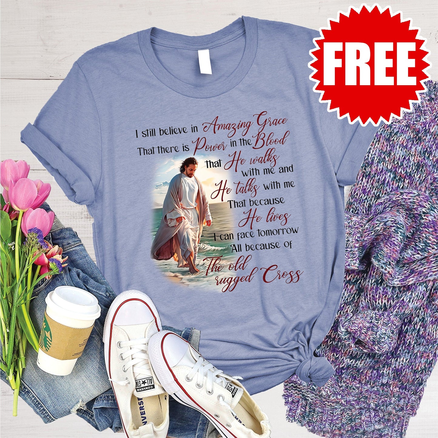 I Still Believe Tee - Heather Lavender Blue - 0