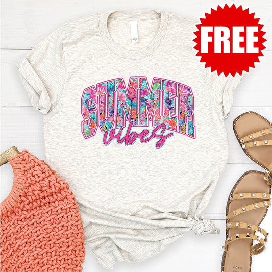 Summer Vibes Tee - Heather Oatmeal - 0 Style001