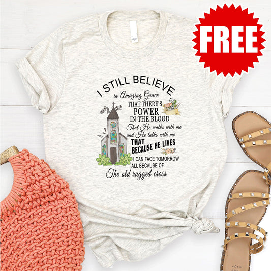 I Still Believe Tee - Heather Oatmeal - 0