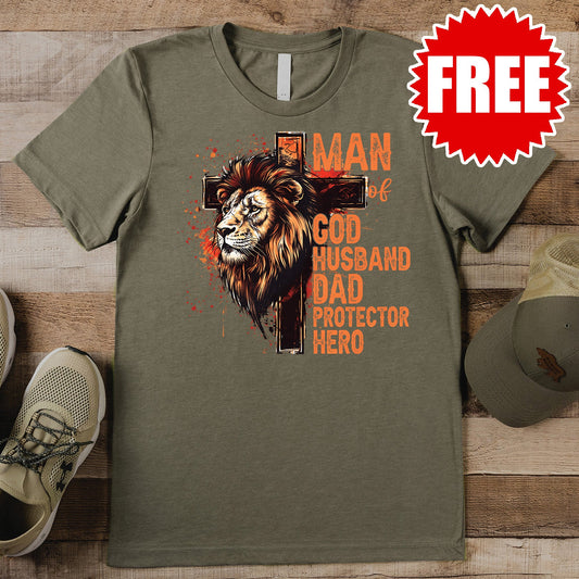 Man of God Tee - Heather Olive - 0