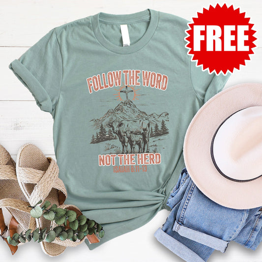 Follow the Word Tee - Heather Sage - 0