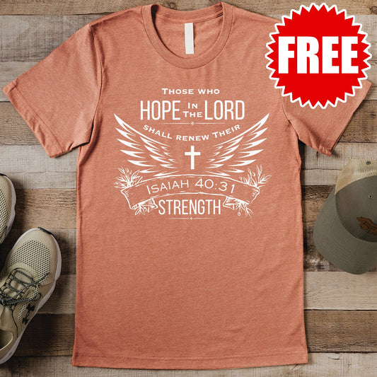 Hope in the Lord Tee - Heather Terracotta - 0