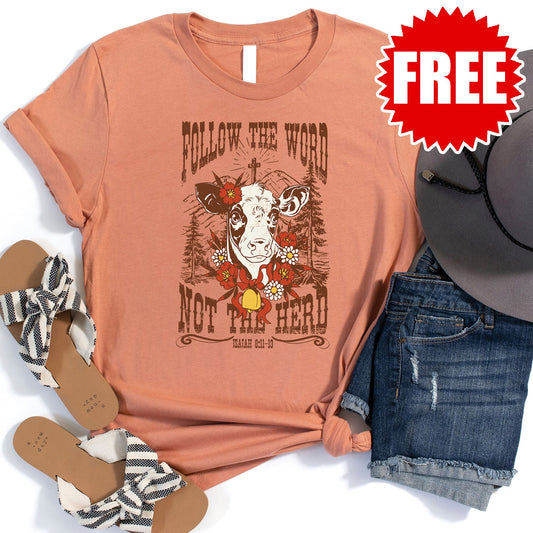 Follow the Word Tee - Heather Terracotta - 0