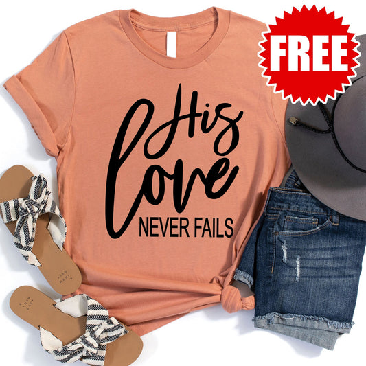His Love Tee - Heather Terracotta - 0