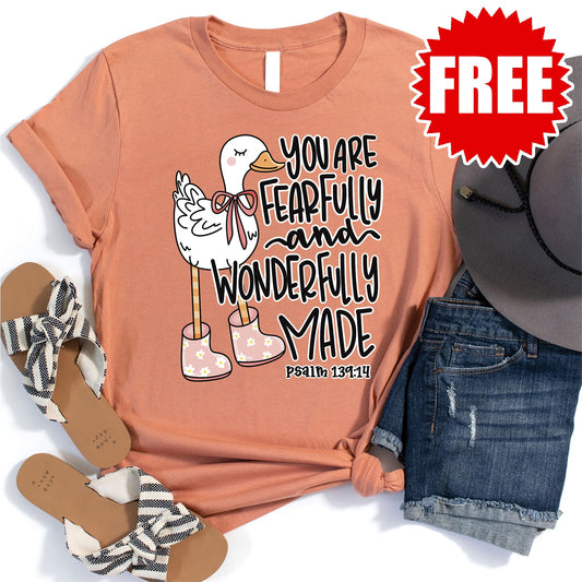Fearfully and Wonderfully Made Tee - Heather Terracotta - 0
