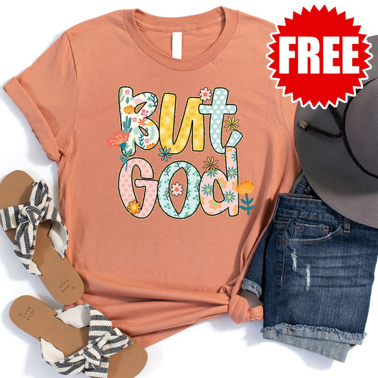 But God Tee - Heather Terracotta - 0