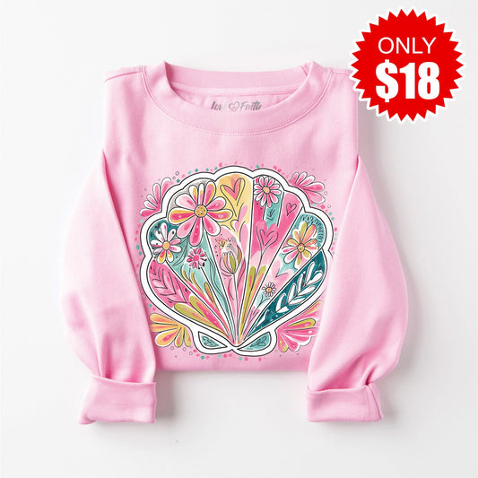 Clam Sweatshirt - Heather Bubble Gum - 18