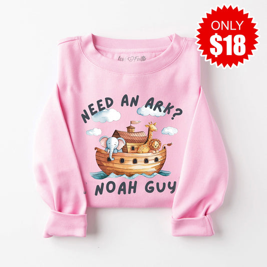 I Noah Guy Sweatshirt - Heather Bubble Gum - 18