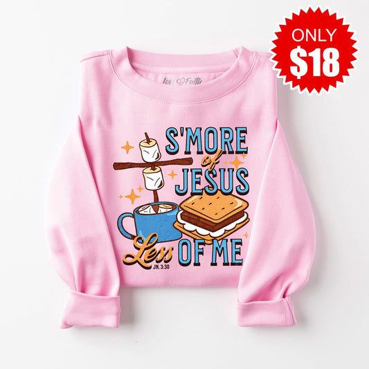 S'more of Jesus Sweatshirt - Heather Bubble Gum - 18