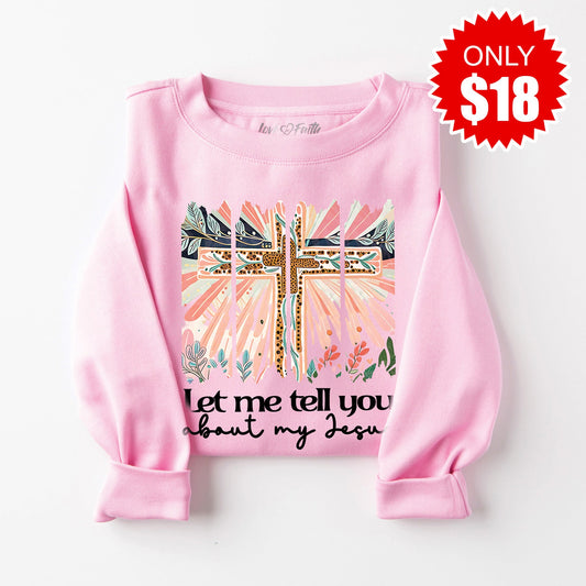 My Jesus Sweatshirt - Heather Bubble Gum - 18