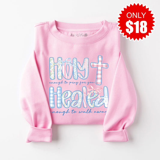 Holy Sweatshirt - Heather Bubble Gum - 18