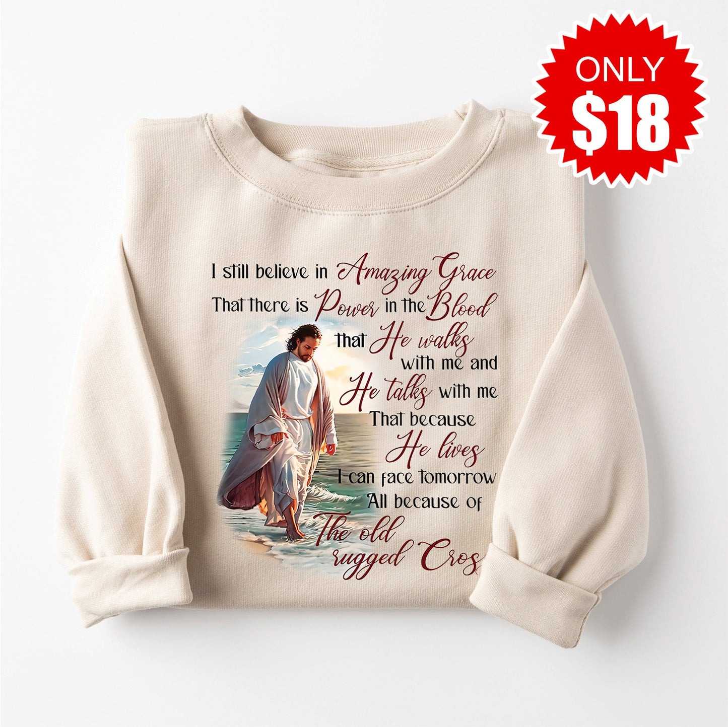 I Still Believe Sweatshirt - Heather Dust - 18 Style001