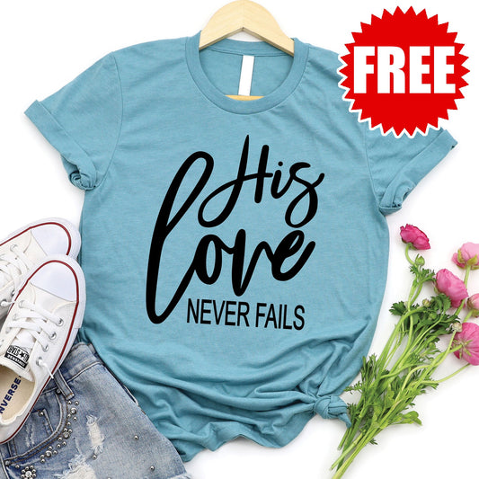 His Love Tee - Heather Lagoon - 0