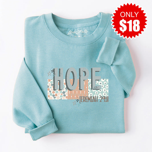 Hope Sweatshirt - Heather Lagoon - 18