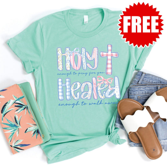 Holy Tee - Heather Mint - 0