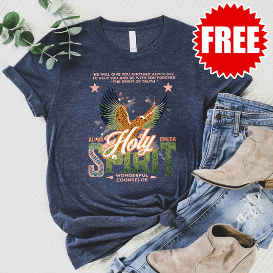 Holy Spirit Tee - Heather Navy - 0
